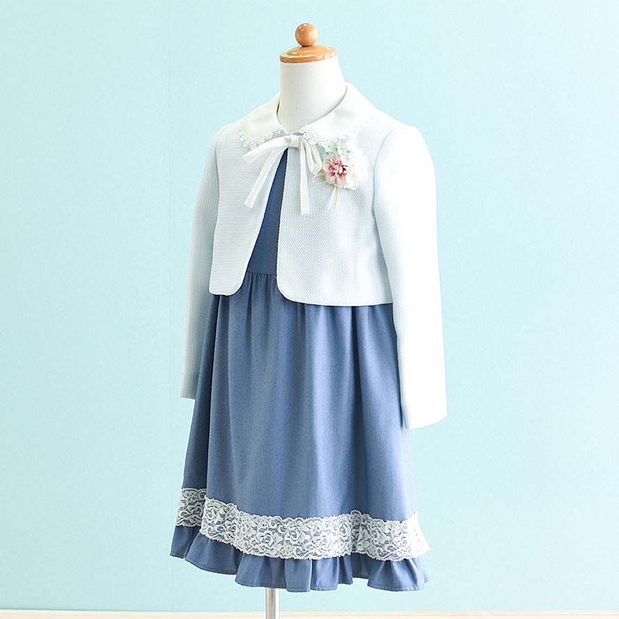 【レンタル】子供服 フォーマル レンタル 女の子【FG0041】【120】【水色 ブルー】【Lili Lundi】女の子 子供 スーツ レンタル/入学式/卒業式/卒園式/七五三/お呼ばれ/結婚式/冠婚葬祭/お受験服/激安/格安