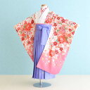 【レンタル】卒園式 袴 レンタル 女の子【7H0092】【白/花|うす紫/刺繍】【6〜7歳】七五三 袴 レンタル 女の子/女児袴/激安/格安(4)