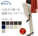 感動ストレッチパンツ パンツ ゴム 伸びる 日本製 旭化成ロイカ生地 秋 ストレートパンツ 伸びる ナイロン87% ボトムス ウエストゴムパンツ スラックス ロングパンツ プルオンパンツ 股下73cm ベージュ パープル グリーン アイボリー 前ポケット付