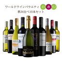 飲み比べ 赤ワイン 白ワイン スパークリングワイン ワールドワインバラエティ 10本セット チリ フランス イタリア スペイン 750ml 10本 日本酒類販売 送料無料