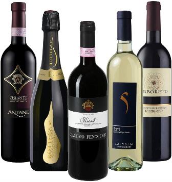 王のワイン、バローロも入ったイタリアワイン入門セット 赤・白・泡 750ml 5本セット [3750ml] 取り寄せ品