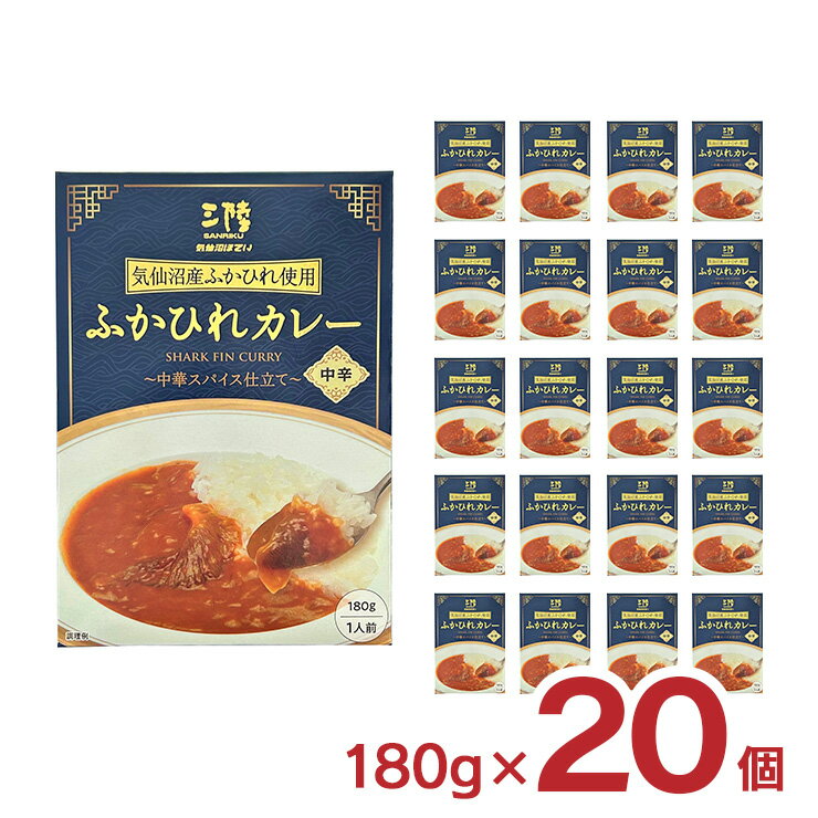 【3/21 20:00〜3/27 1:59 エントリーでP3倍】カレー ふかひれカレー 180g 20個 レトルト パウチ 袋 気仙沼ほてい 取り寄せ品 送料無料