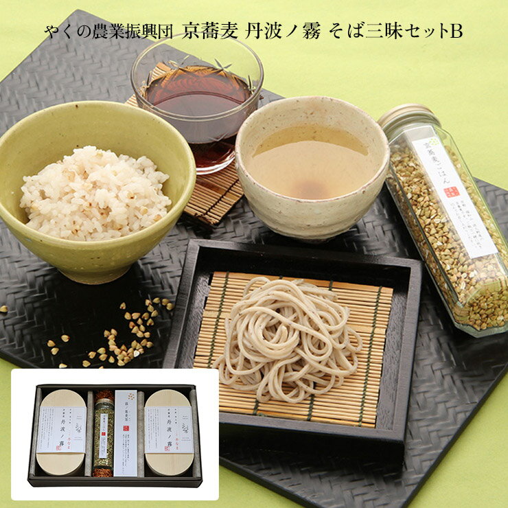 【11/20 20:00〜11/27 1:59 エントリーでP5倍】そば 蕎麦 京蕎麦 丹波ノ霧 そば三昧セットB そば4人前 そば茶 玄そばご飯の素 (有)や...