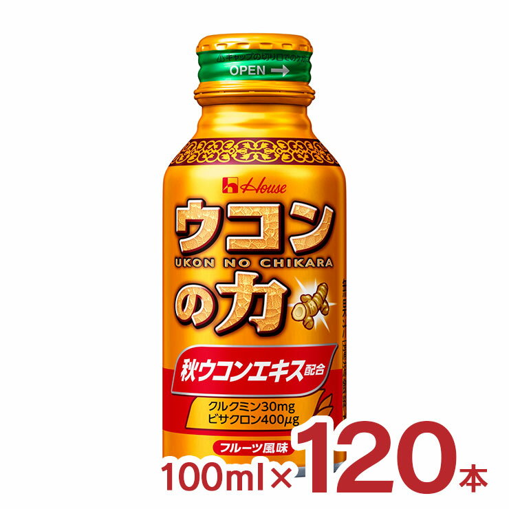 ハウス ウコン 栄養ドリンク ウコンの力 ウコンエキスドリンク 100ml ボトル缶 120本 フルーツ風味 ハウス食品 送料無料