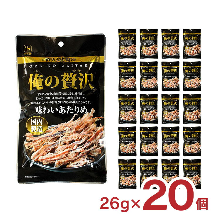 おつまみ あたりめ カモ井食品 俺の贅沢 味わいあたりめ 26g 20個 カモ井 日本酒 珍味 お菓子 つまみ 送料無料