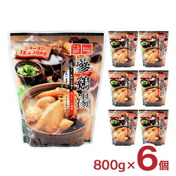 【4/24 20:00～4/27 9:59店舗内3倍P】韓国 参鶏湯 800g 6個 サムゲタン レトルト 丸鶏 シャイン・オリエンタル・トレーディング 送料無料