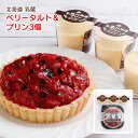 プリン タルト 乳蔵 北海道 ミックスベリータルト・プリン 産地直送 江戸屋 送料無料 ギフト 中元 歳暮 冷凍