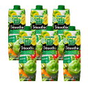 カゴメ スムージー 野菜生活100 Smoothie グリーンスムージー ゴールド＆グリーンキウイ mix 1000ml 6本 送料無料