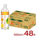 炭酸水 ダイドー 和ノチカラ 旬搾り ゆず炭酸水 栄養機能食品 500ml 48本 無糖 ゆず ダイドードリンコ 送料無料