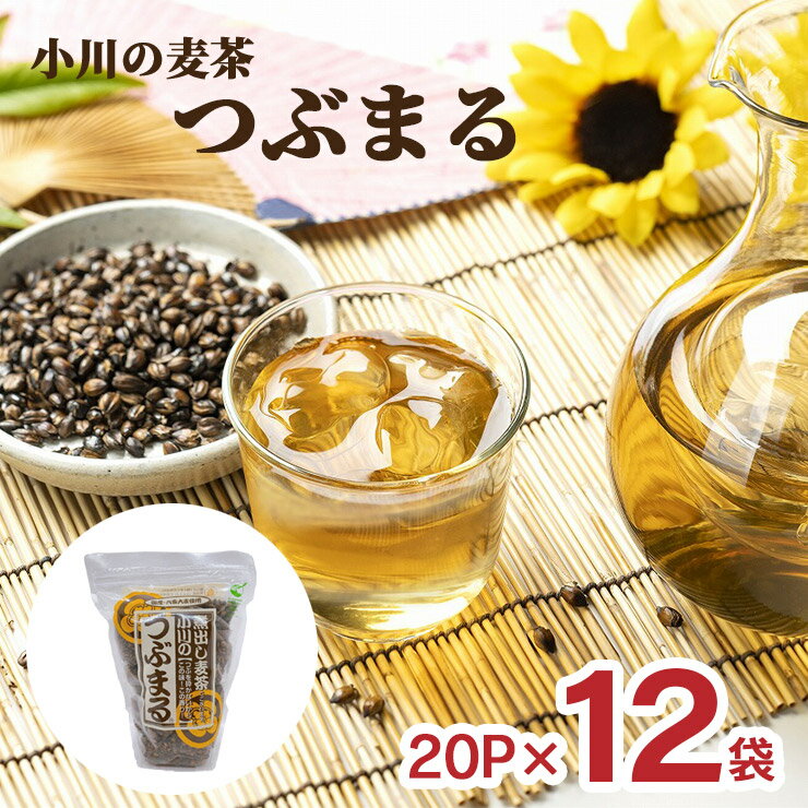【6/22 20:00〜6/27 1:59 エントリーでP3倍】麦茶 小川の麦茶 つぶまる 20P 12袋 ティーバッグ 小川産業 煮出し 国産 六条大麦 むぎち..