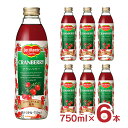 デルモンテ クランベリー 20％ デルモンテ ジュース 果汁飲料 クランベリー 20％ 750ml 6本 キッコーマン 送料無料