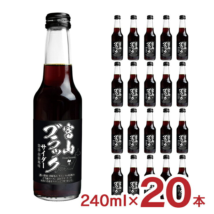 サイダー クラフトサイダー 富山ブラックサイダー 240ml 20本 トンボ飲料 送料無料