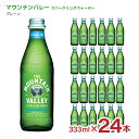 【4/24 20:00～4/27 9:59店舗内3倍P】水 炭酸 マウンテンバレー スパークリングウォーター プレーン 333ml 24本 天然水 炭酸水 送料無料 取り寄せ品