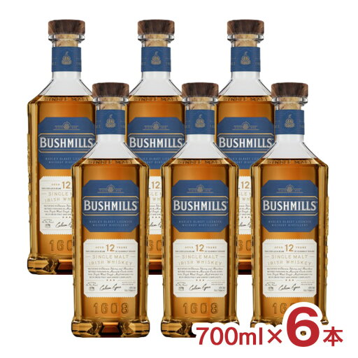 【9/4 20:00〜9/11 1:59 エントリーでP5倍】アサヒビール ブッシュミルズ シングルモルト12年 40度 700ml 6本 ウィスキー 取り寄せ品 送料無料 【9/4 20:00〜9/11 1:59 エントリーでP5倍】アサヒビール ブッシュミルズ シングルモルト12年 40度 700ml 6本 ウィスキー 取り寄せ品 送料無料