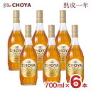 【5/9 20:00〜5/16 1:59 エントリーでP5倍】梅酒 ザ・チョーヤ 熟成1年 700ml 6本 瓶 15度 The CHOYA チョーヤ リキュー...
