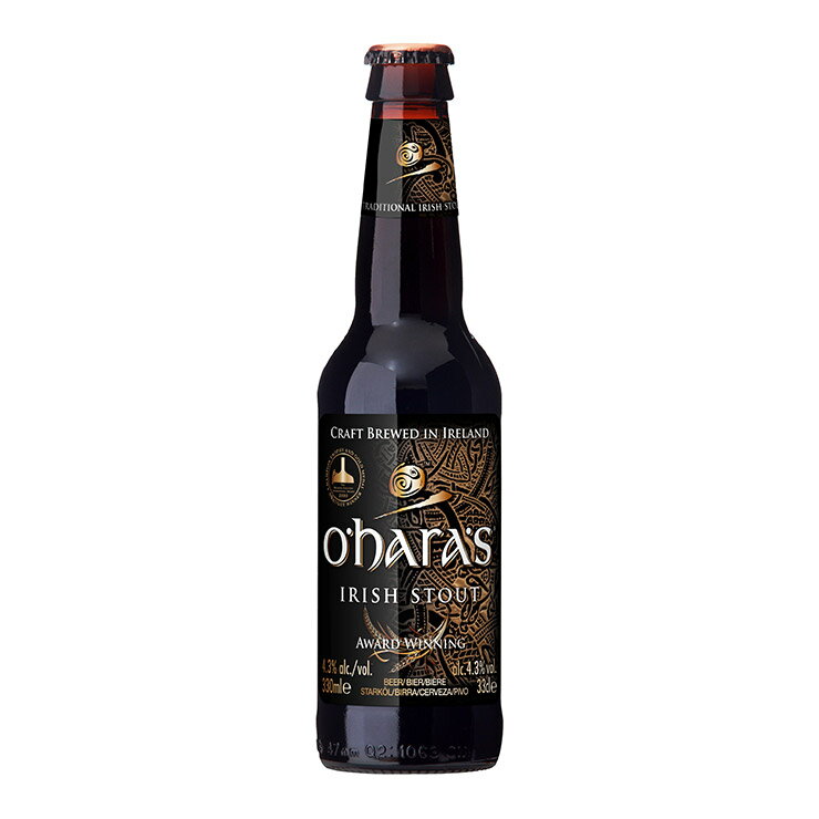 【11/14 10:00〜11/16 23:59 店内全商品P3倍】ビール オハラズ アイリッシュスタウト 瓶 330ml 24本 1ケース アイコンユーロパブ 輸入ビール アイルランド 送料無料