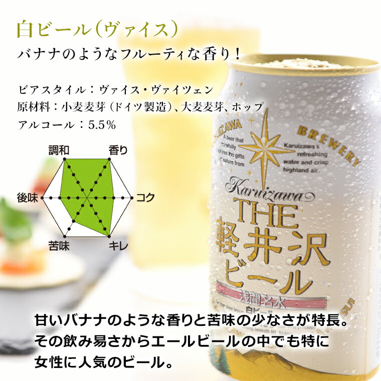 軽井沢ブルワリーTHE軽井沢ビール白ビール(ヴァイス)350ml×24本クラフトビール取り寄せ品送料無料