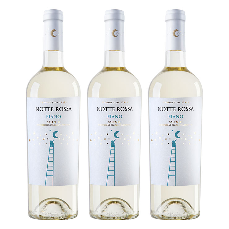 白ワイン ノッテロッサ フィアーノ 750ml 3本 イタリア プーリア プリミティーヴォ 送料無料 取り寄せ品