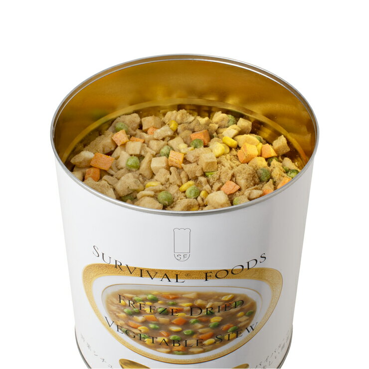 非常食 25年 シチュー サバイバルフーズ 小缶 野菜シチュー #2V/M 2.5食相当 6缶 備蓄 防災 保存食 長期保存 送料無料 取り寄せ品