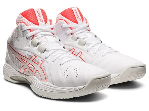 バスケットボールシューズ アシックス asics メンズ レディース ゲルフープ V13 スタンダード 1063A035-103 ホワイト×フラッシュコーラル バッシュ バスケットシューズ