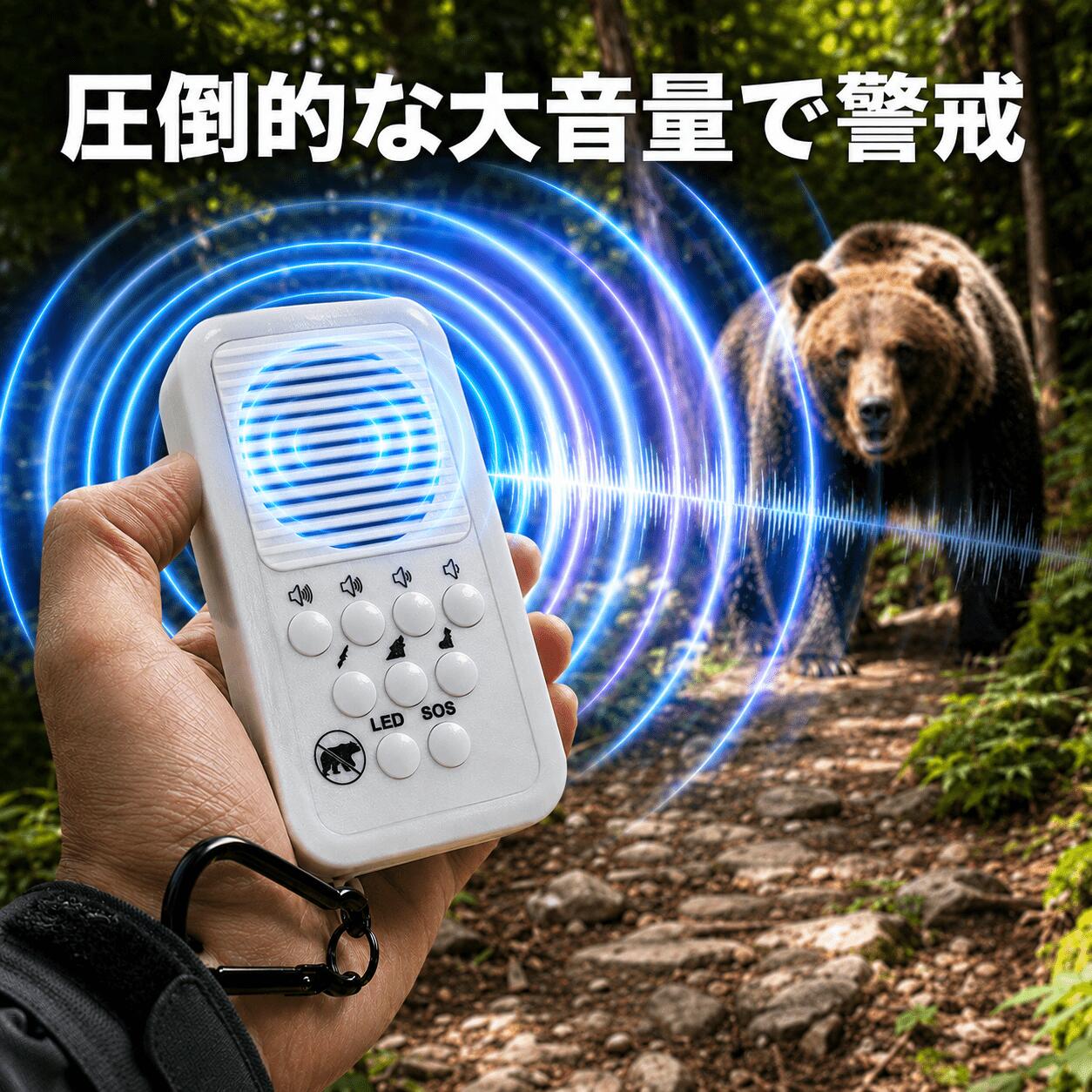 [예약 접수 중] 7월 중순 도착 예정 리치본드 로어 130dB 베어 알람은 총, 폭죽, 늑대, 사나운 개, 경고음, 곰이 싫어하는 소리 같은 소리를 내며 당신을 멀리할 수 있게 해줍니다.