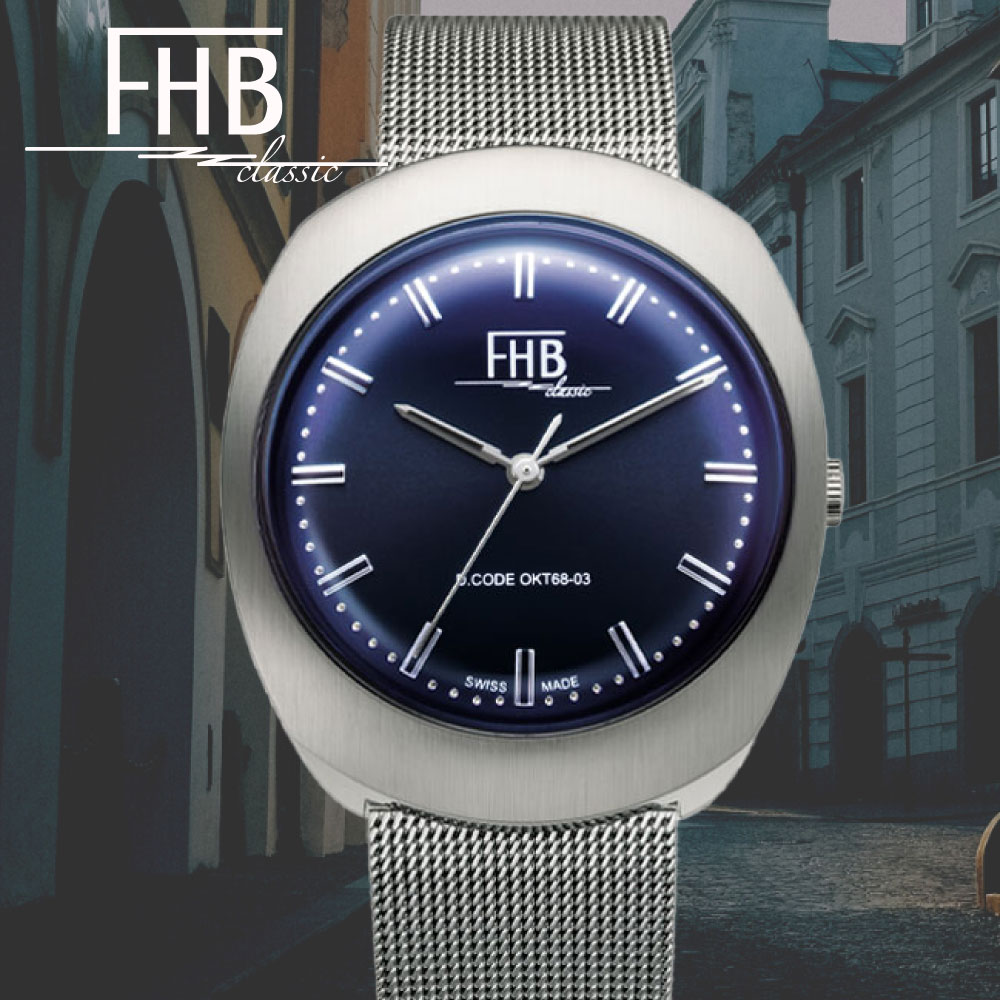 fhb 腕時計 FHB NOAH Series F930NY-MT エフエイチビー ノア シリーズ 腕時計 メンズ ブランド時計 ステンレスベルト メタルベルト シルバー アンティーク レトロ クッション型 四角 クォーツ 36mm アナログ fhb アナログ 3針 腕時計 レディース ギフト 正規品 ヴィンテージ