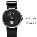公式 タックス 腕時計 TACS DAY&NIGHT デイアンドナイト TS1602B メンズ レディース レザーベルト クオーツ ステンレススチールケース 50m防水 スイス製ムーブメント おしゃれ ギフト 贈り物･･･