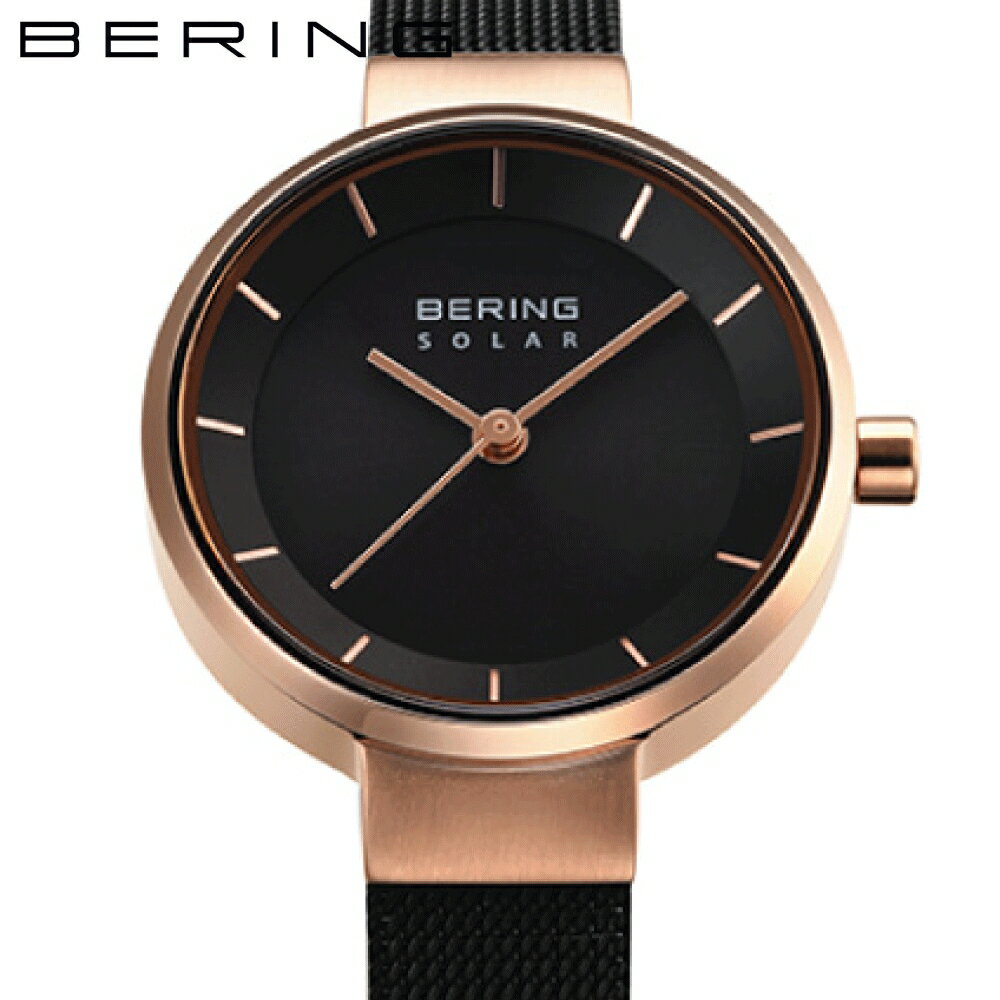 BERING ベーリング 腕時計 レディース BERING Scandinavian Solar 14627-166 ベーリング スカンジナビアン ソーラー ブランド 腕時計 アナログ ソーラー ウォッチ 防水 ステンレス メッシュ 27mm 電池交換不要 シンプル 保証 正規品 ラッピング ギフト 東京ウォッチスタイル