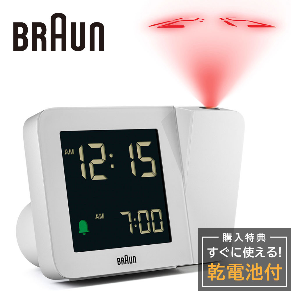 ǥ륯å ֥饦 ֤ BRAUN Digital Projection Alarm Clock BC15W 顼९å...
