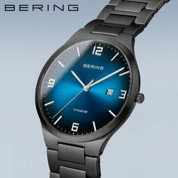 ベーリング 腕時計（メンズ） BERING ベーリング 腕時計 メンズ レディース BERING Unisex TITANIUM Collection 15240-727 ユニセックス 男女兼用 ブランド 時計 ベーリング チタニウム チタン クォーツ ウォッチ 40mm アナログ 日付 ペア リンクウォッチ スリム 防水 正規品 ギフト 東京ウォッチスタイル