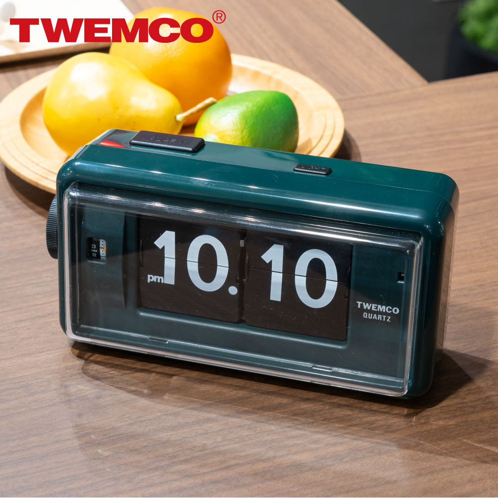 目覚し時計 トゥエンコ 置き時計 TWEMCO DESK TOP ALARM CLOCK AL-30GR グリーン ドイツ製 おうち時間 インテリア 時計 パタパタ式 アラームクロック 目覚まし時計 レトロ インテリア おしゃれ 置時計 パタパタ時計 GREEN 緑色 新生活 引っ越し