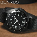 ベンラス ミリタリーウォッチ 腕時計 メンズ BENRUS TYPE-1 BLACK ブラック ミリタリーウォッチ 軍用時計 ブランド 時計 スイス製 10気圧防水 逆回転防止 クォーツ ナイロン アウトドア サバゲー ミリタリ アメリカ軍 防水 男性用 42mm 正規品 ギフト 東京ウォッチスタイル(2)