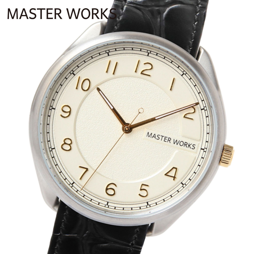 マスターワークス 腕時計 メンズ MASTER WORKS Quattro 003 MW06SI1-GCBKG81 クォーツ アナログ 3針 シンプル 39mm レザーベルト 革ベルト マスターワークス クアトロ 003 メンズウォッチ 日本製 新卒 社会人 ギフト 服装 面接 就活 仕事用 通勤