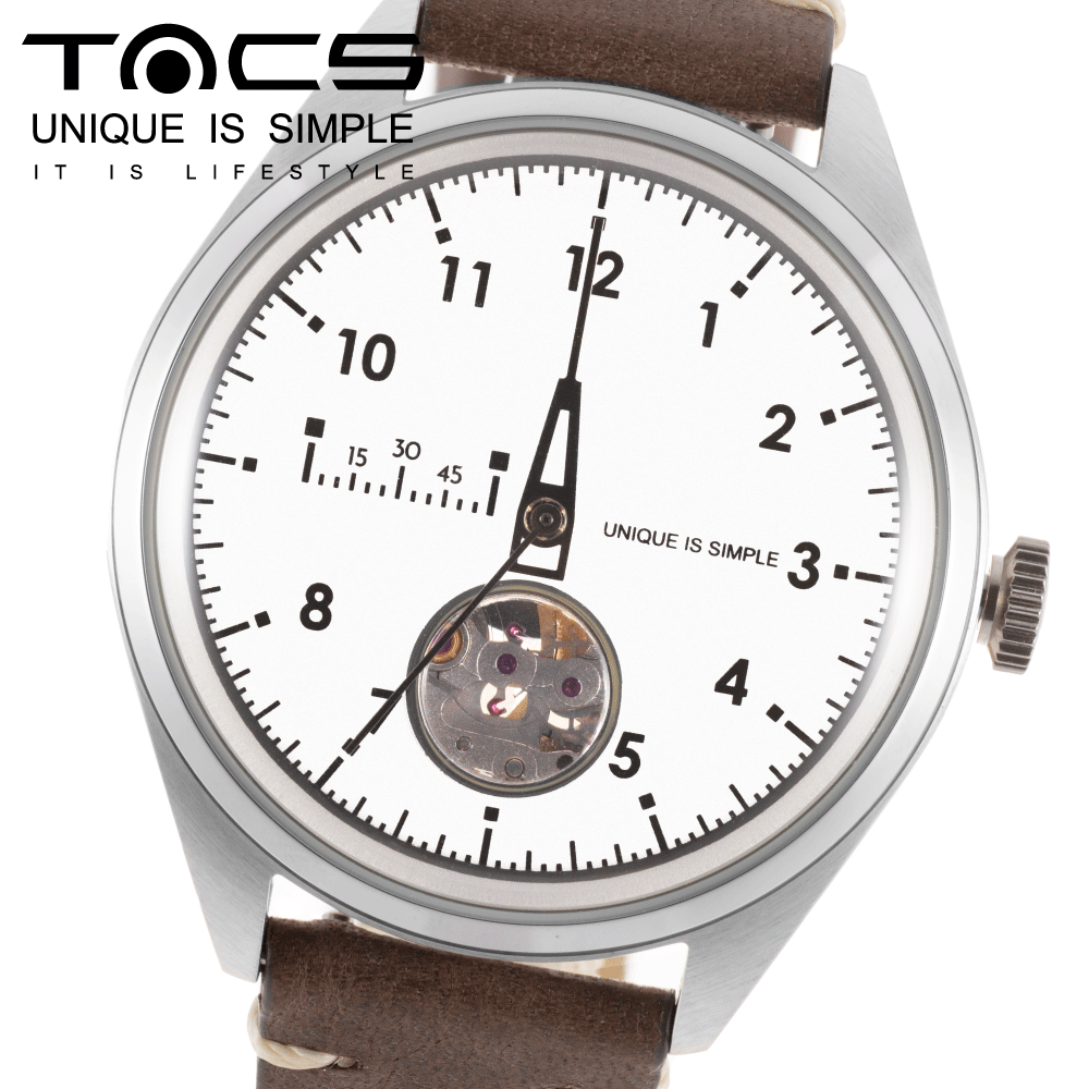 タックス 時計 TACS TIME RULER TS2204A タックス タイムルーラー 腕時計 メンズ 自動巻き オートマウォッチ 38mm レザーベルト 革...