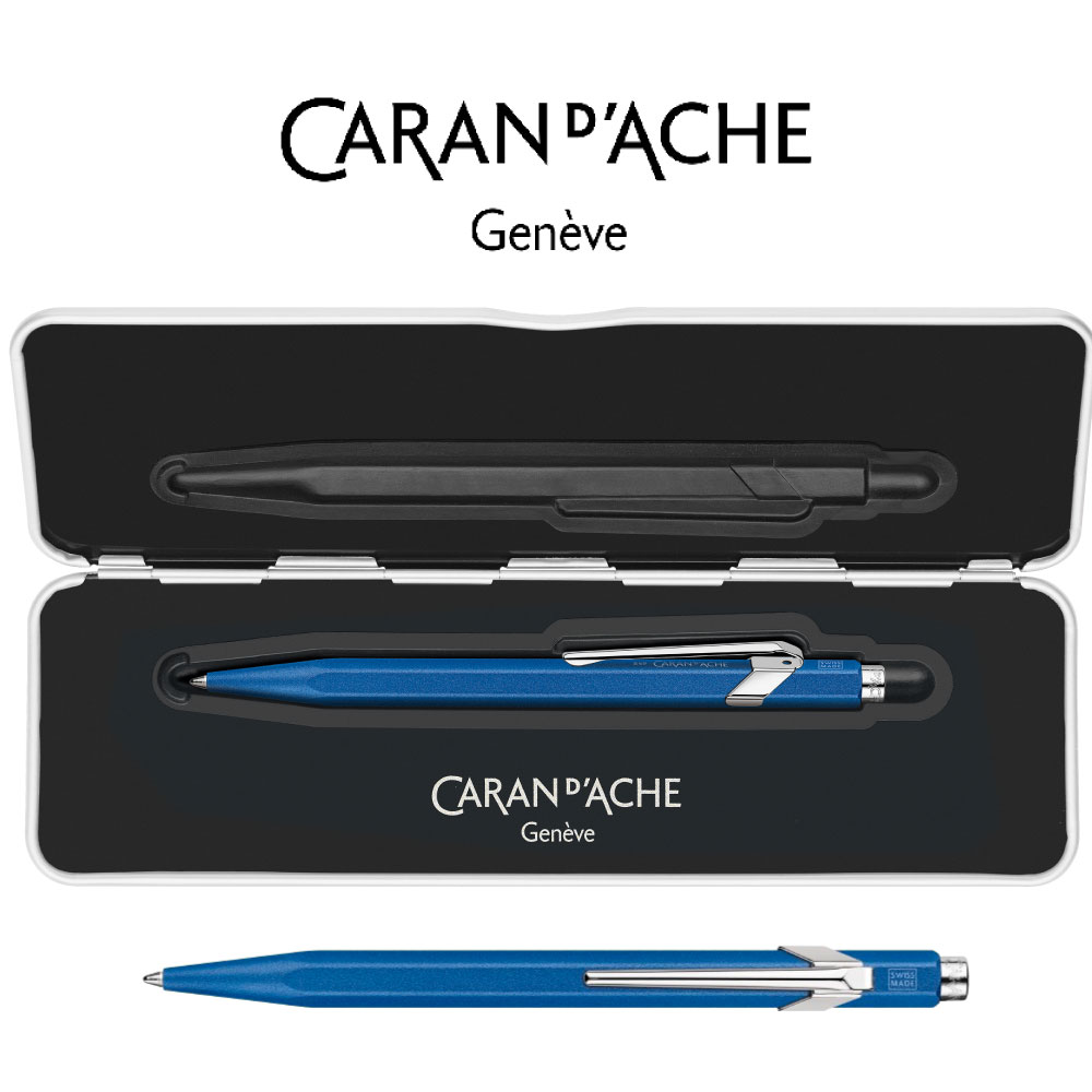 カランダッシュ ボールペン Caran d'Ache 849 カラーマットX ボールペン スリムパック入り カランダッシュ 849 文具 ギフト ボールペン 筆記用具 ペン プレゼント カランダッシュ 文具 記念品 入学祝 卒業祝 就職 黒インク NF0849-635 ブルー BLUE 青 9mm