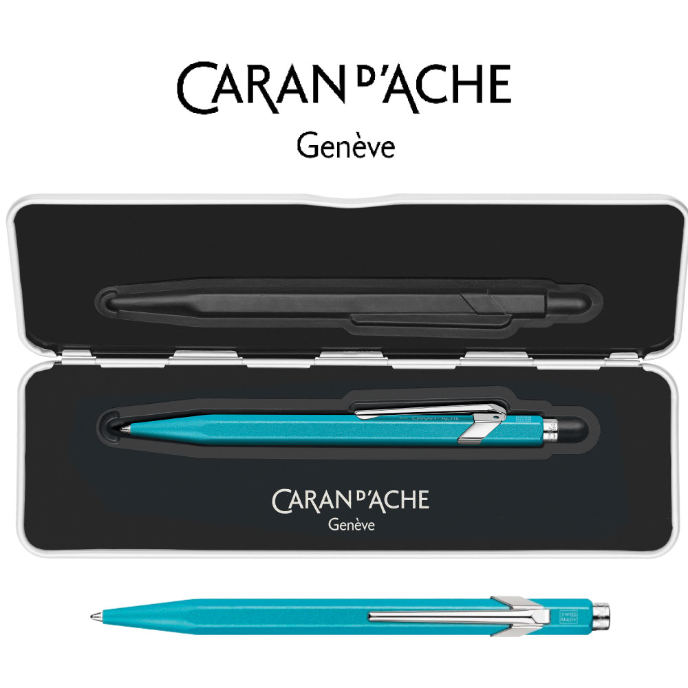 カランダッシュ ボールペン Caran d'Ache 849 カラーマットX ボールペン スリムパック入り カランダッシュ 849 文具 ギフト ボールペン 筆記用具 ペン プレゼント カランダッシュ 文具 記念品 入学祝 卒業祝 就職 黒インク NF0849-681 ターコイズ 青緑 9mm