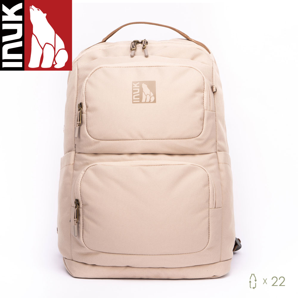 イヌーク バッグ INUK BAG リュックサック レディース バックパック INUK PILOT RP MILKY MOKA 大容量 大きいサイズ デイパック リュック スポーツ 登山リュック キャンプ用品 18.6L 鞄 かばん 収納 アウトドア リュック 旅行 通学 ベージュ ホワイト 正規品 IKB2350123