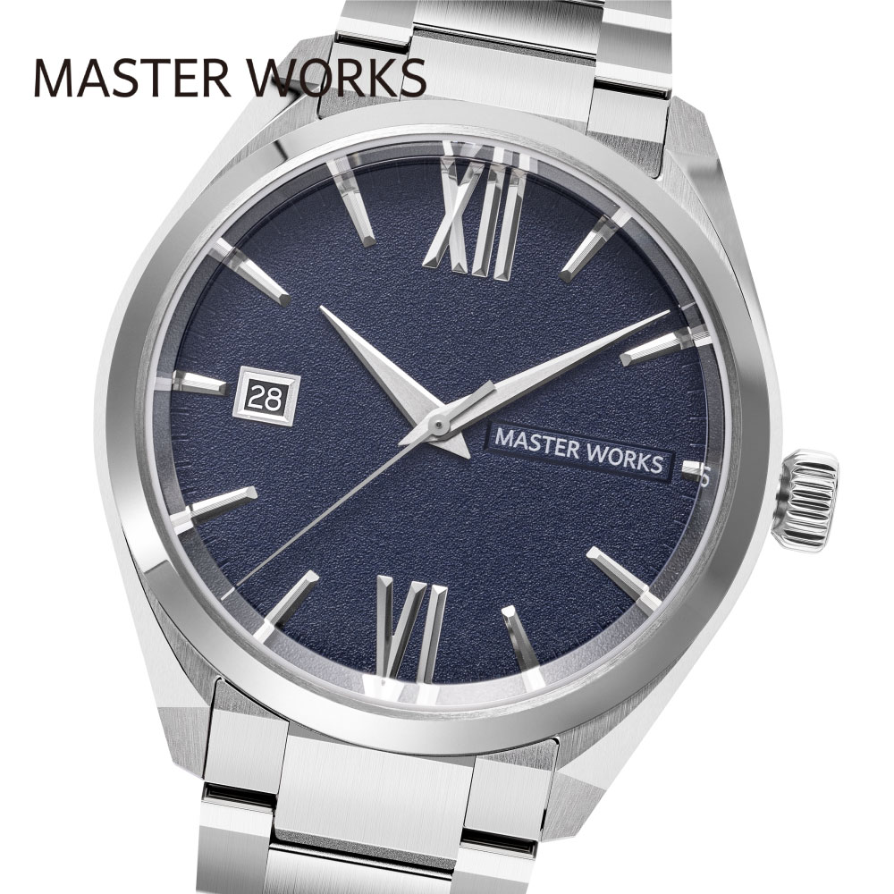 BROOKIANA - マスターワークス 腕時計 日本製 メンズ 自動巻き MASTER WORKS Angoloacuto MW31SSBL アンゴロアクト 機械式腕時計 オートマチック ステンレスケース 40mm シースルーバック スケルトン ステンレスベルト