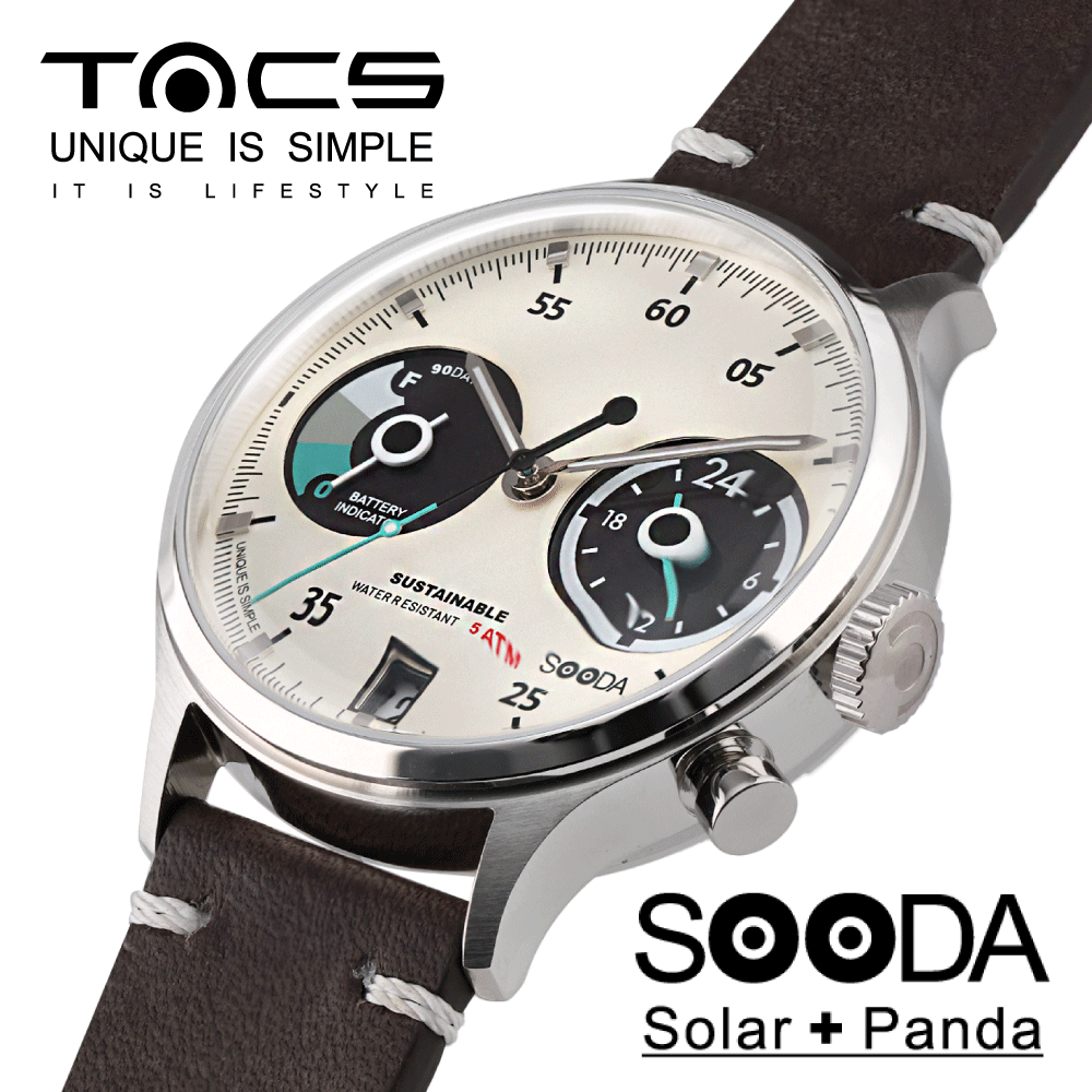 タックス 腕時計 TACS SOODA TS2302B タックス ソーダ 腕時計 ソーラー レザーベ