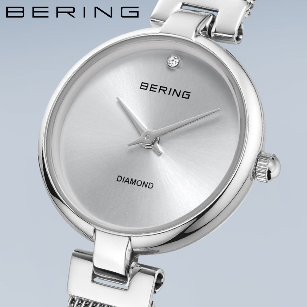 C, D, T, R, W - ベーリング 腕時計 レディース BERING Classic Diamond Blue 17724-000 レディースウォッチ 華奢 小ぶり 細い 薄い 薄型 ギフト 女性