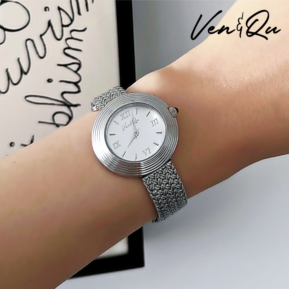 ベンキュー 腕時計 レディース Ven Qu VOLANTE Mesh 1930A メッシュベルト シルバー アンティーク 腕時計 レディース ブランド おしゃれ レディースウォッチ 小ぶり 華奢