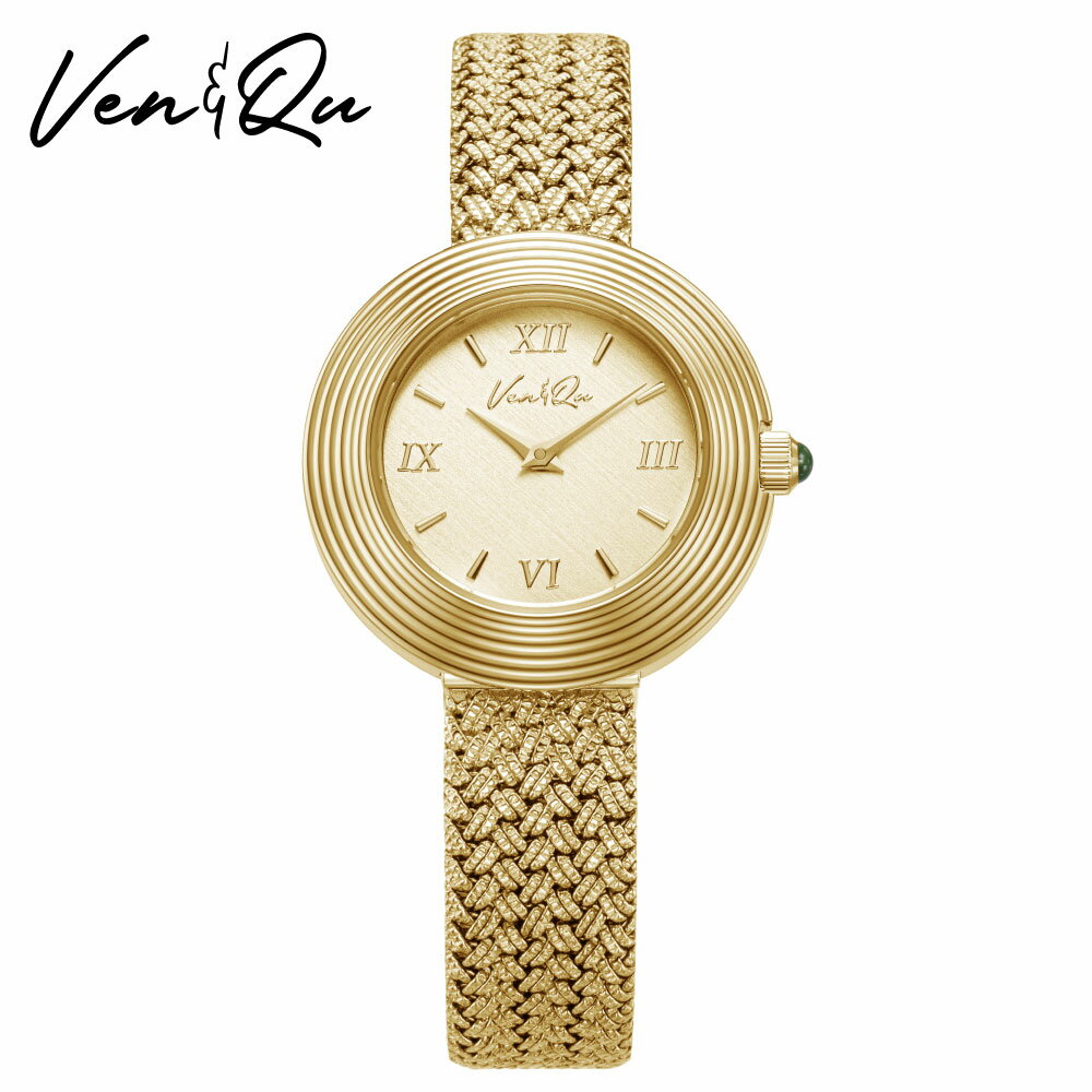 ベンキュー 腕時計 レディース Ven Qu VOLANTE Mesh 1930B メッシュベルト ゴールド アンティーク 腕時計 レディース ブランド おしゃれ レディースウォッチ 小ぶり 華奢