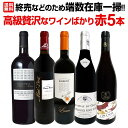 【送料無料】端数在庫一掃！高級贅沢なワインばかり赤5本セット！