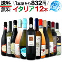 【マラソン限定全品10%OFFクーポン+P10】【送料無料】≪赤・白・ロゼ・スパーク≫夏のオススメ激旨イタリアワイン12本セット!!
