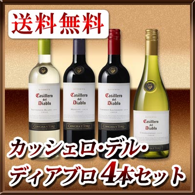 【送料無料】カッシェロ・デル・ディアブロ　人気4本セット！