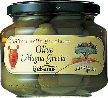 チェルサヌス グリーンオリーブ・ジャイアント 360g 瓶【ラッピング不可】【ギフトBOX不可】