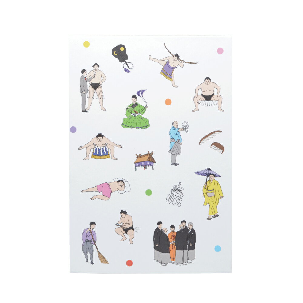 相撲ご朱印帳 160mm×109mm 24折（11山）お相撲さん 力士 GOSHUIN ノート 蛇腹 じゃばら 集印帳 御朱印帳 かわいい 相撲グッズ キャラクター メール便のサムネイル