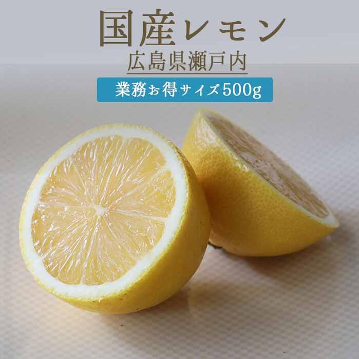 レモン　＜広島県瀬戸内産＞　【500g＝5-6個】　低農薬　低化学肥料　防腐剤不使　ノーワックスのサムネイル