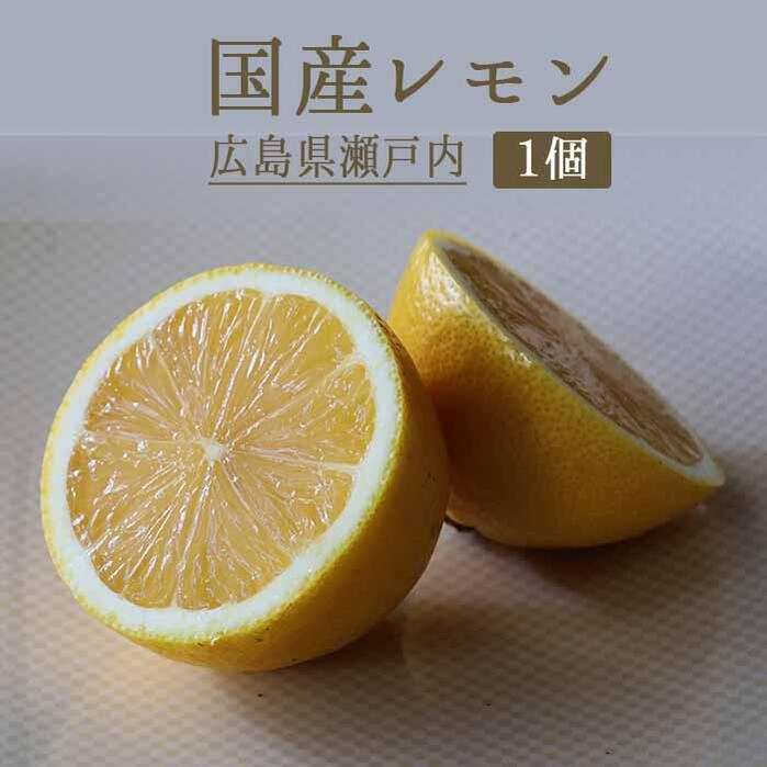 レモン　＜広島県瀬戸内産＞　【1個＝約90g】　低農薬　低化学肥料　防腐剤不使　ノーワックス　フードロスのサムネイル