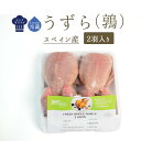 【フレッシュ　冷蔵】カイユ　うずら　（中抜）　＜スペイン産＞　【2羽入り　約180g/羽】【冷蔵品】